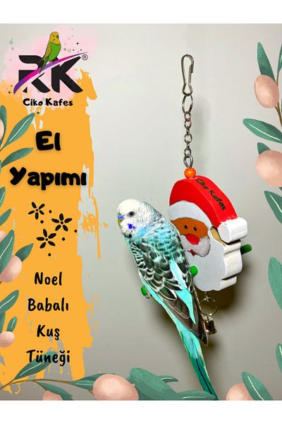 Ciko Kafes Santa Claus Bells Bird Perch