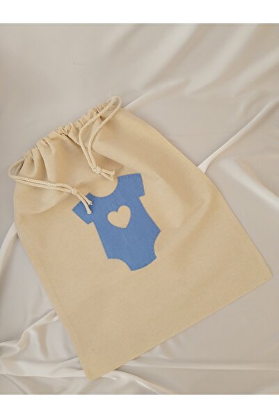 bagyard Bebek Çok Amaçlı Kirli Temiz Torbası Büzgülü Erkek Tulum Keçe Aplike Detaylı