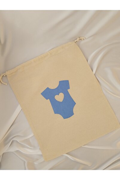 bagyard Bebek Çok Amaçlı Kirli Temiz Torbası Büzgülü Erkek Tulum Keçe Aplike Detaylı