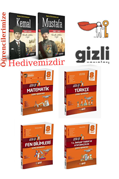 Gizli Yayınları 2025 8. Sınıf Lgs Matematik+Türkçe+Fen+İnkılap Usta İşi Soru ...