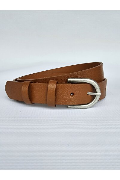 Kemerix 100% Genuine Leather Tan Belt with Tin Plated Buckle