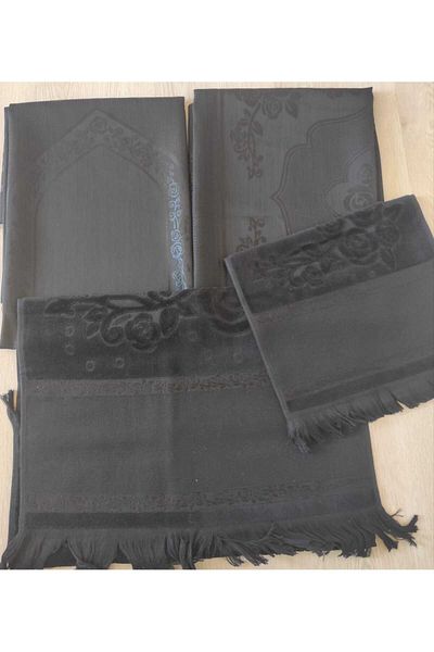 GONCA TEKSTİL 2 Towels Etamine Embroidery Prayer Rug Set - Bohça Prayer Rug