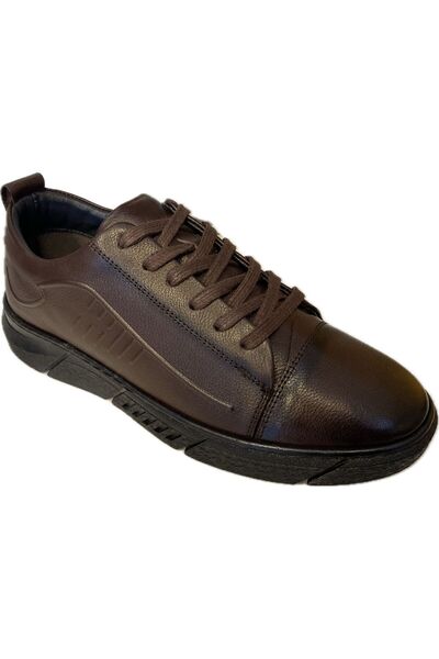 Slope Мъжки ежедневни обувки от естествена кожа Сезонни зимни обувки с неплъзгаща се подметка Кафяви 813