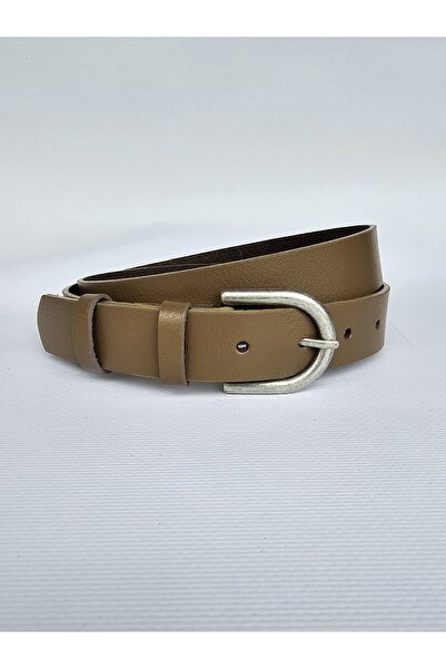 Kemerix 100% Genuine Leather Tin Plated Buckle Mink Belt