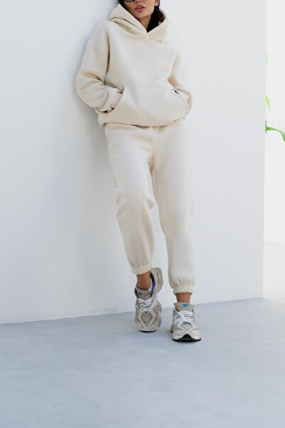 ruNadeS Γυναικείο σετ αθλητικής φόρμας με χαλαρή εφαρμογή με παλτό με τσέπες καγκουρό - Walking