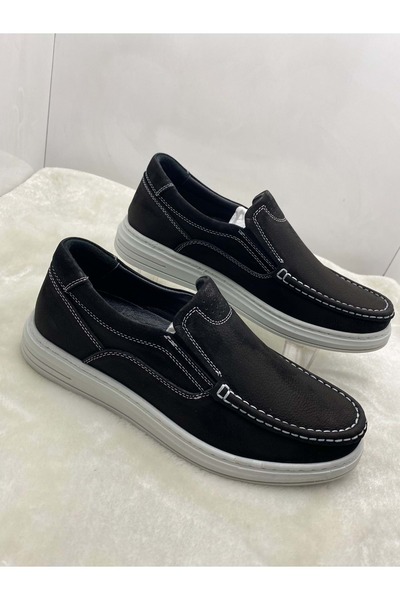 ÇİĞDEM KUNDURA Voyager Чорні чоловічі нубукові шкіряні повсякденні черевики