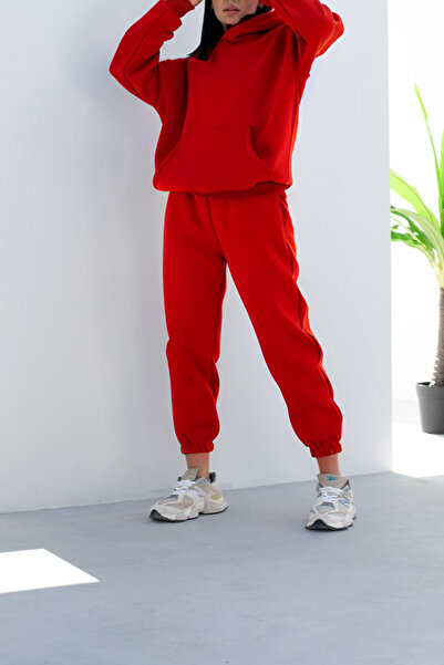 ruNadeS Γυναικείο σετ αθλητικής φόρμας με χαλαρή εφαρμογή με παλτό με τσέπες καγκουρό - Walking