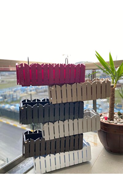 kartepe bahçe Efes Balkon Saksı Askılı 9 Litre _Askı Aparatı dahildir.