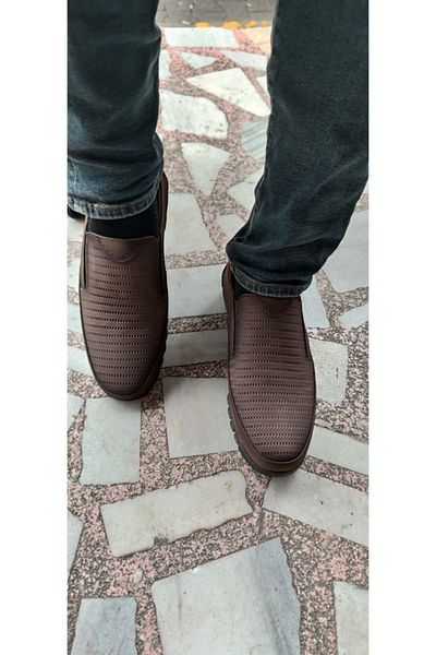 ÇİĞDEM KUNDURA Καφέ Nubuck Δερμάτινα Παπούτσια χωρίς κορδόνια Crocus Ayalp