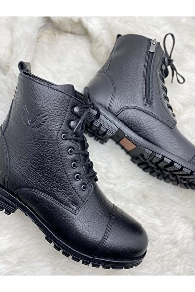 Voyager GERÇEK DERİ SİYAH ERKEK POSTAL (2807)