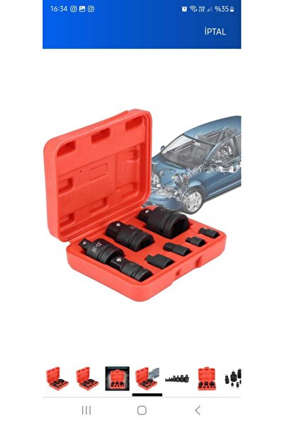 EKİNLER 8 Adet Soket Dönüştürücü Adaptör Redüktör Dönüştürücü Adaptör Seti