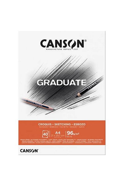 Canson A4 Graduate Drawing Notebook - 96 Gr.40 Yp Sketching