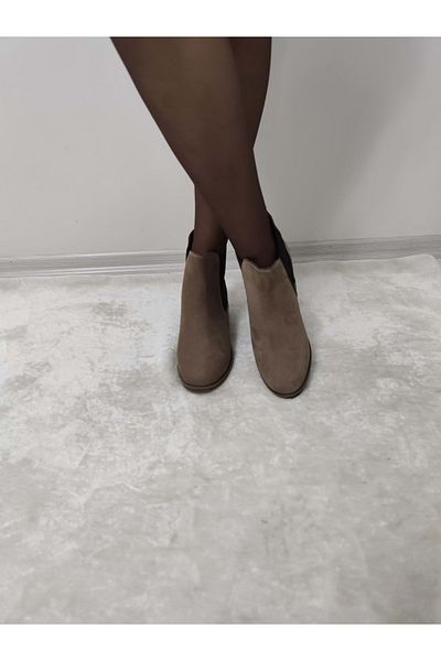 ÇİĞDEM KUNDURA Γυναικείες μπότες Boreals - Real Nubuck Leather, Ελαστικό Πλαϊνό Πάνελ, Κοντό Μήκος (ARY B1)