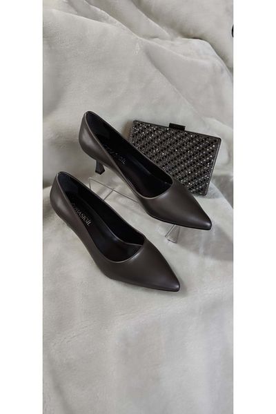 ÇİĞDEM KUNDURA Smoked Colored Crocus Pointed Toe Women's Shoes - Yzbş As1A