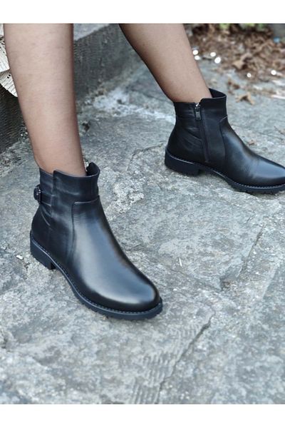 Burç Unisex Πλαϊνό φερμουάρ Πραγματικές μπότες μέχρι τον αστράγαλο - B2A