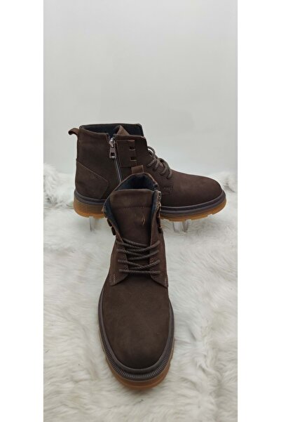 ÇİĞDEM KUNDURA Чігдем Ачі Каве Справжня нубукова шкіра З боковою блискавкою, спортивні черевики на шнурівці (2207)