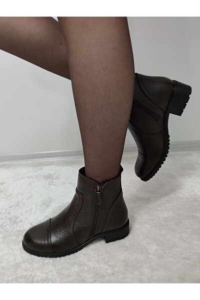 Voyager Gerçek Deri Çift Fermuarlı Kısa Bot (B3)