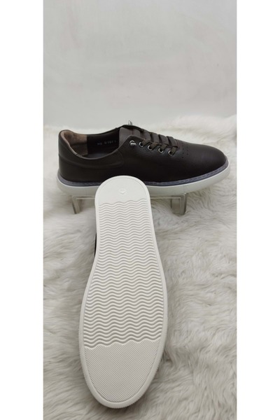 ÇİĞDEM KUNDURA Чорно-сині чоловічі черевики з натуральної шкіри на гумовій підошві - Çiğdem (gos 1071)