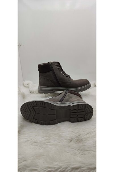 Voyager Чоловічі черевики - сірий нубук, натуральна шкіра, бічна блискавка (4976)