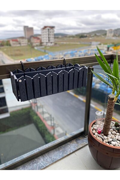 kartepe bahçe Efes Balkon Saksı Askılı 9 Litre _Askı Aparatı dahildir.