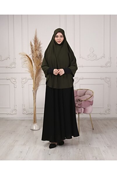 HATİCEATABEYLİBUTİK وشاح خمار بيضاوي الشكل من حرير المدينة مع رباط عملي