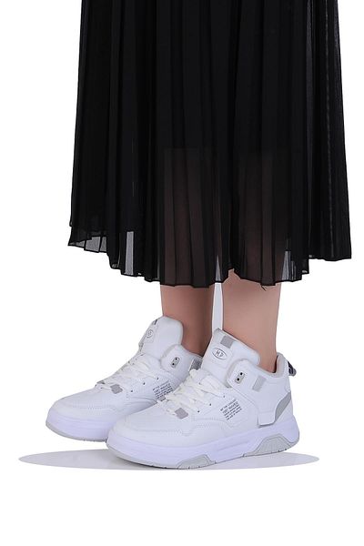 M.P. Mp 242-2063Zn Pantofi sport cu coș lung pentru femei albi