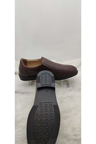 ÇİĞDEM KUNDURA Çiğdem Acı Kahve Справжня шкіра З боками на гумці Класичні чоловічі черевики (SEÇKİN)