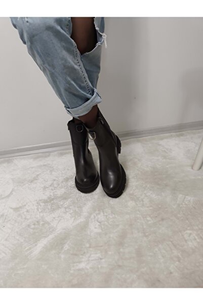 ÇİĞDEM KUNDURA Quaint Gerçek Deri Midi Boy Bot (BRÇ B 12)