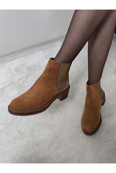 ÇİĞDEM KUNDURA Γυναικείες κοντές μπότες Helensi - Real Nubuck Leather, Side Elastic (ENZ B 16)