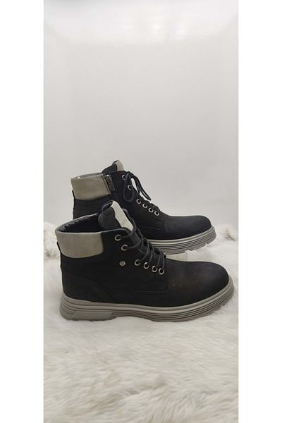 Voyager Ανδρικές μπότες - Γκρι Nubuck, πραγματικό δέρμα, φερμουάρ στο πλάι (4976)