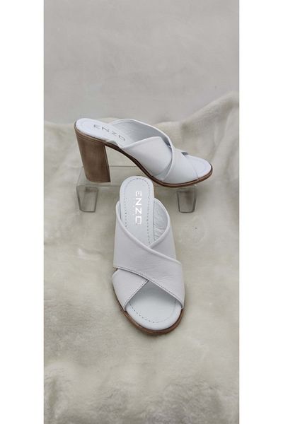 ÇİĞDEM KUNDURA Saboți - Alb - Tocuri Stiletto