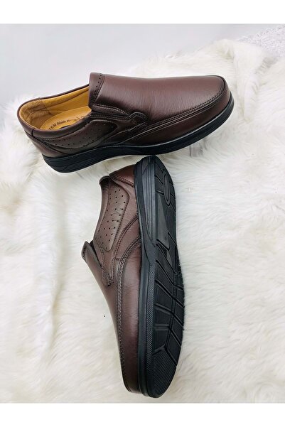 ÇİĞDEM KUNDURA Чорні шкіряні черевики на підборах з гелевою підкладкою для чоловіків - (960)