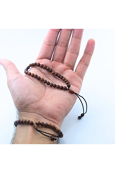 Mina Souvenir سوار تسبيح يدوي الصنع بطول 5 مم قابل للتعديل حسب محيط المعصم لل...