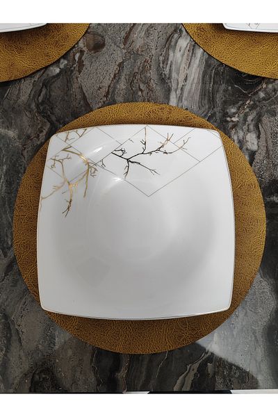 ByDekor Design 6 Pieces Plate / American Service Lux Presentation Plate Mat