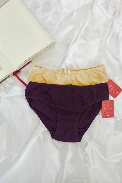 Rintalia Cotton Women's Bikini Panties Set of 2