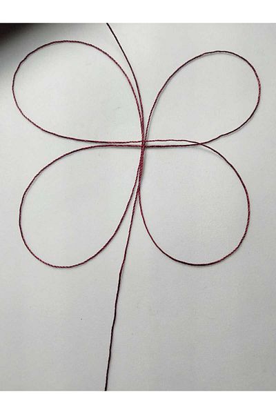 Eskişehir hobi sanat Claret Red Rosary Thread - 0.5 Mm, 400 Meters