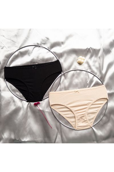 Rintalia Cotton Women's Bikini Panties Set of 2