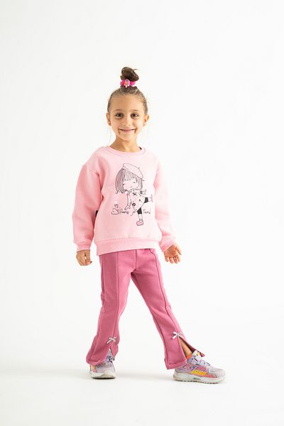 c.c.l. coccolin kids baby clup Girl's Spanish Leg Printed Ribbon Suit Set