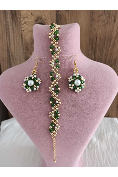 GUNESSAH AKSESUAR krıstal boncuk küpe bileklik