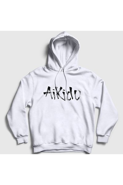 Presmono Λευκό φούτερ με κουκούλα Aikido Ufc Mma - Unisex 502050 ττ