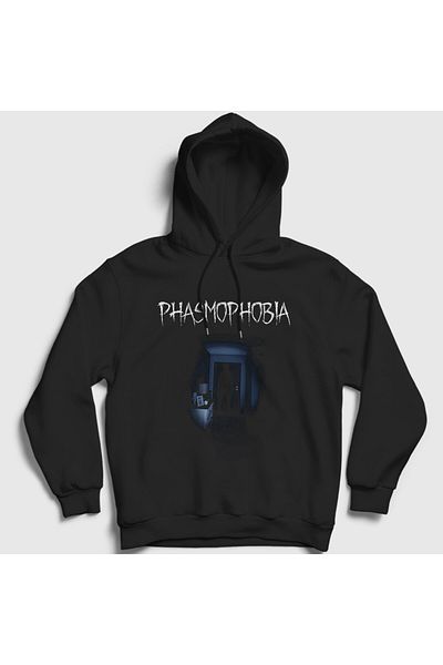 Presmono Унисекс суитшърт с качулка Ghost Game Phasmophobia - черен - 502807tt