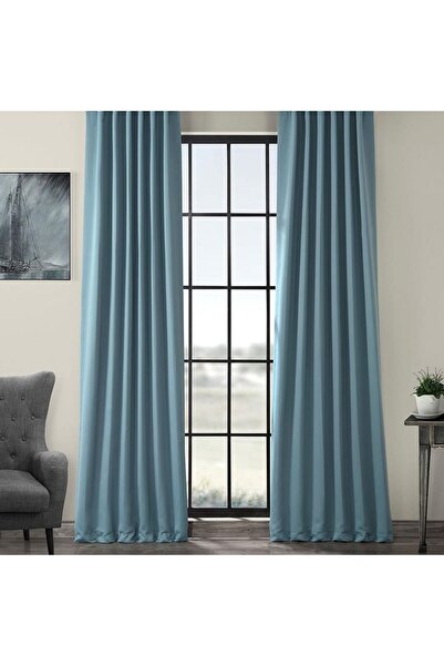 İpeksi Fon Perde , Soft Safir Kumaş, Petek Dokulu 1*2,5 Normal Sıklıkta Pileli