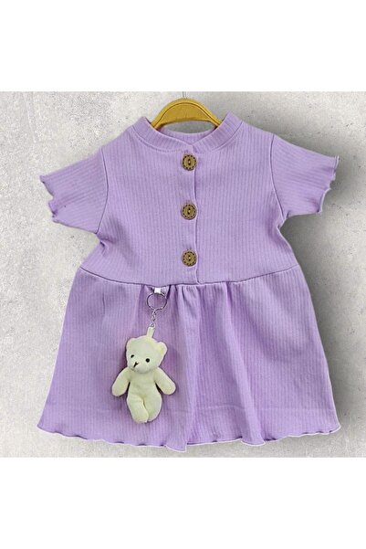 Tosyalı Burak Bebe Kız Bebek Oyuncak Ayıcıklı Yazlık Elbise