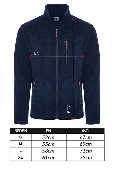 VEGA PORT Μπουφάν Unisex Navy Blue Bato γιακά με φερμουάρ και 3 τσέπες εξωτερικού χώρου