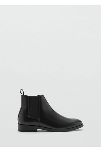MANGO Man Leather Look Chelsea Boots