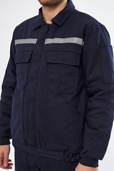 MESAY Tamnoplavi prošiveni zimski radni kaput