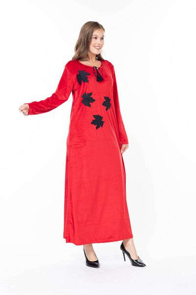 mervemoda ROCHIE DE CATIF DE DAMĂ MÂNECĂ LUNGĂ
