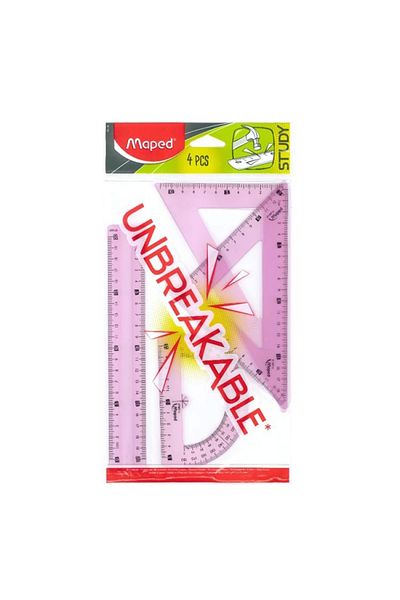 Maped 981701   Study Unbreakable 30 cm Ruler Drawing Set of 4