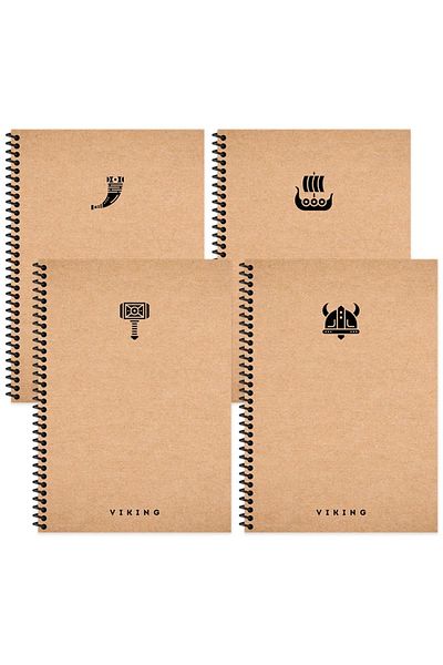 KESKİN COLOR La Plume 20x28 Viking Spiral Notebook with Hard Cover - 100 Yp.Checkered