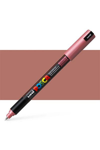 UNİ-BALL UNI POSCA Water Based Poster Marker - 0.7m Red Metallic, PC-1MR